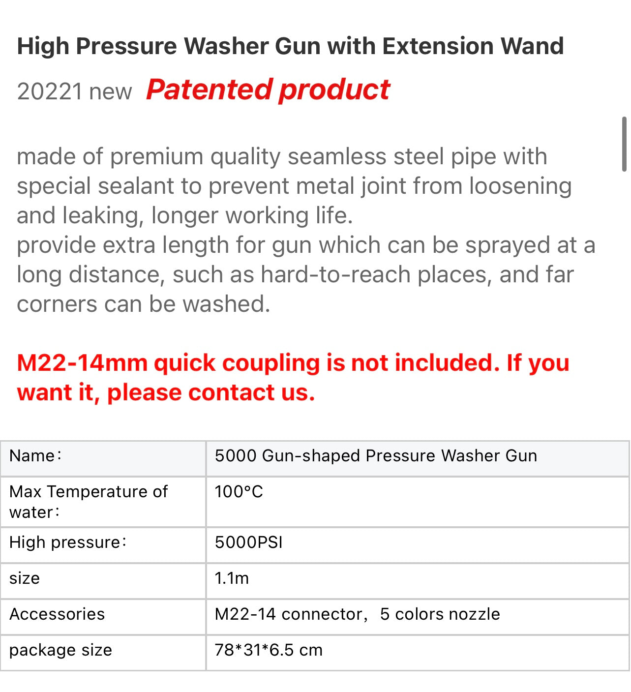 Rifle Pressure Washer Gun